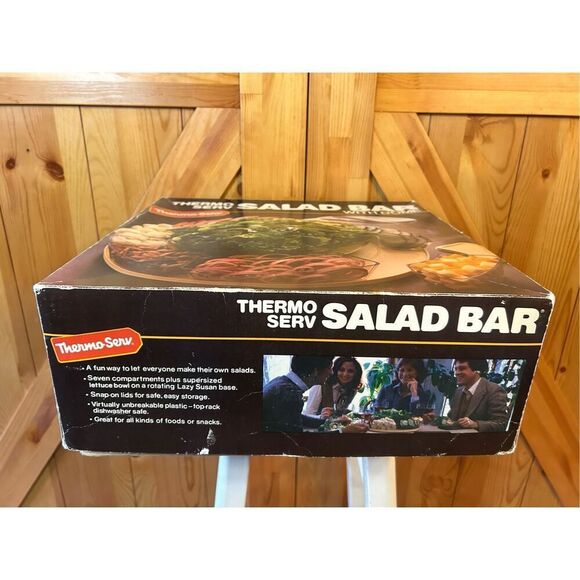 Vintage Thermo Serv Lazy Susan Style Salad Bar Carousel & Condiment Bowls - Picture 8 of 13